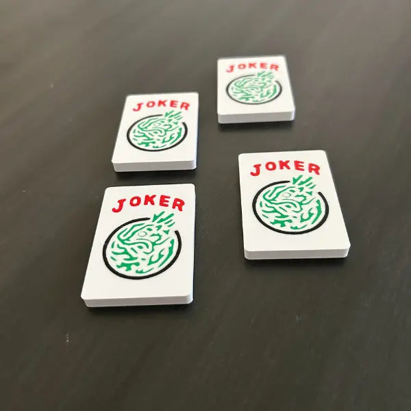 Mahjong/Mah Jongg Fridge Magnet, Whiteboard Magnet, Mahjong Gift- Game Night Decor Mahjong Jokers (4 Piece Set)