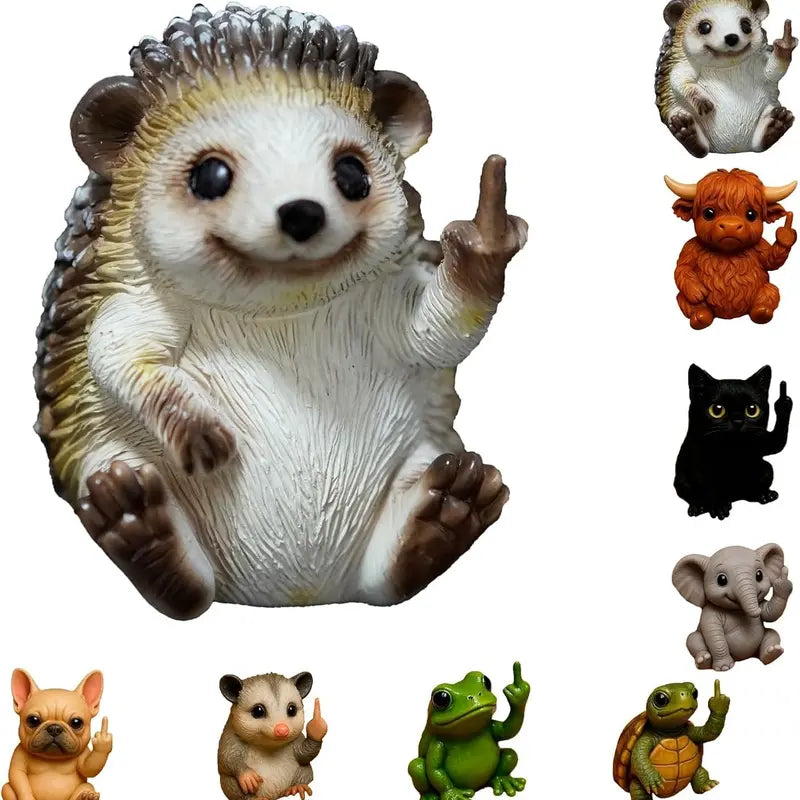 Resin Mini Finger Dog Statue - Funny Home Desktop Ornament, Office Humorous Joke Gift, Home Furnishings