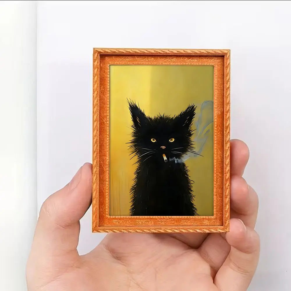 Funny Cat Refrigerator Magnet Frame, Fun Fridge Decoration, Home and Office Decor Prop, Holiday Gift Kitchen Decor, Must-Have for Cat Lovers