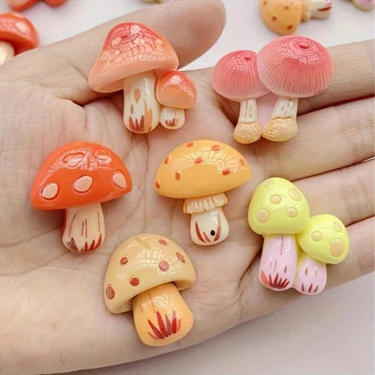 Mushroom Shaped Fridge Magnet, 6 Counts Cute Creative Art Decorative Refrigerator Decorating Magnet, Kitchen Decoration, Home Decoration, Gift for Friend & Family, Refrigerator Magnets
