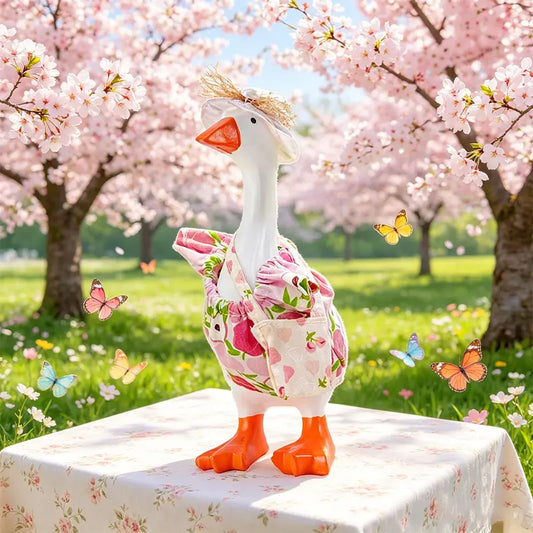 7in Desk Goose 17PCS Customizable Cottagecore Floral Outfit Craft Accessory Set - Lightweight Polyester Mix-Match Kit with Dresses, Hats, Sunglasses, Mini Bags, Magnetic Key-Fit Accessories, Ideal for Garden Use & Housewarming Gifts