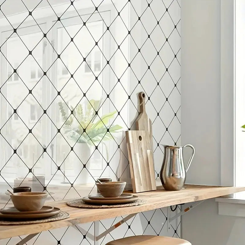50pcs Self-Adhesive Peel and Stick Accent Wall Tiles Set, Mould-Proof Wall Decal, Wall Stickers Kitchen Bathroom Decoration for Kitchen, Bathroom, Living Room Decor, Home Decor