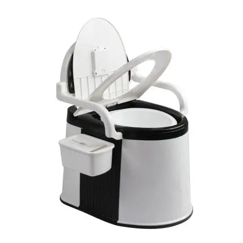 Outdoor toilet with toilet paper holder/anti-slip strip/leather cushion Suitable for outdoor RV bathrooms. Summervibes