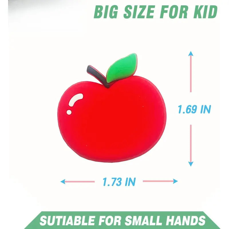 3D Fruit Magnetic Refrigerator Magnets - Large Durable Magnetic Early Education Learning Toys for 1-3 Years Old Toddlers, Sports & Outdoor Accessories Protective Gear Gifting Option, With Magnets