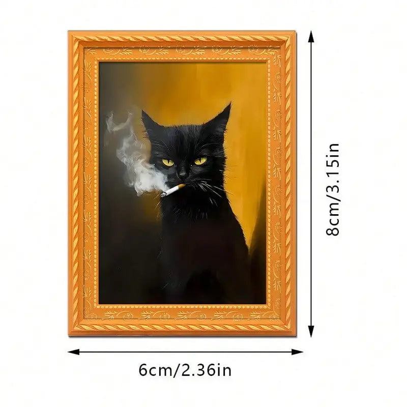 5 Pieces Cute Cat Portrait Fridge Magnet Mini Photo Frame 3.15inch*2.35inch Refrigerator Magnet Decor