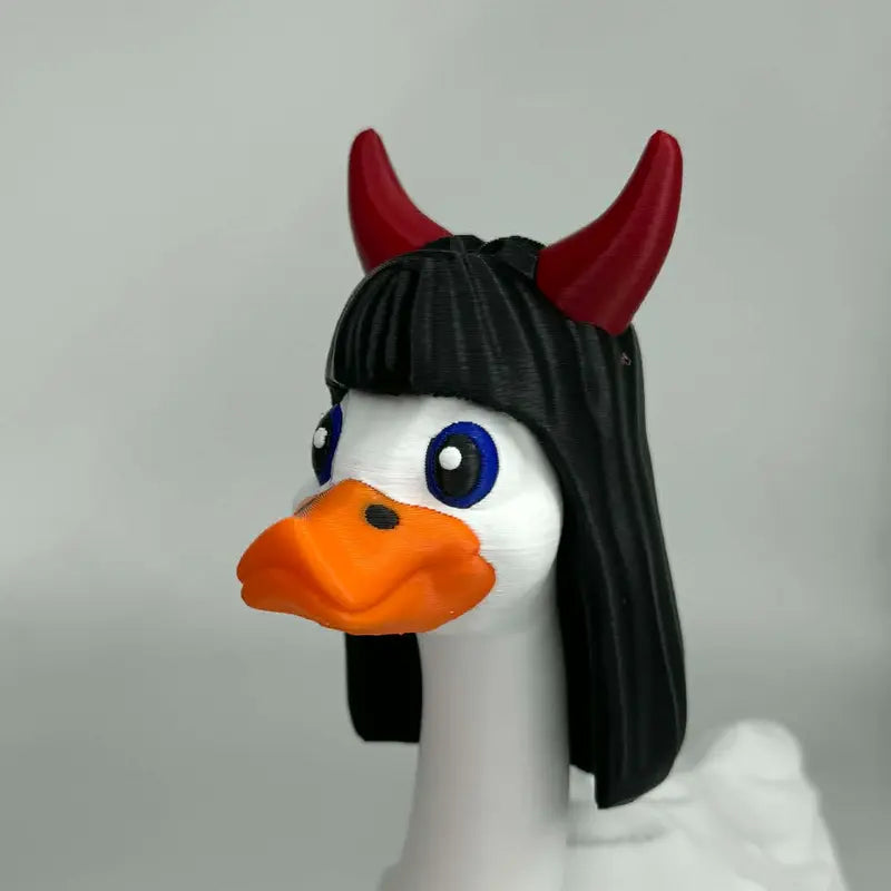 8-Inch 3D Printed Goose Figurine with Interchangeable Outfits, Shoes & Boots