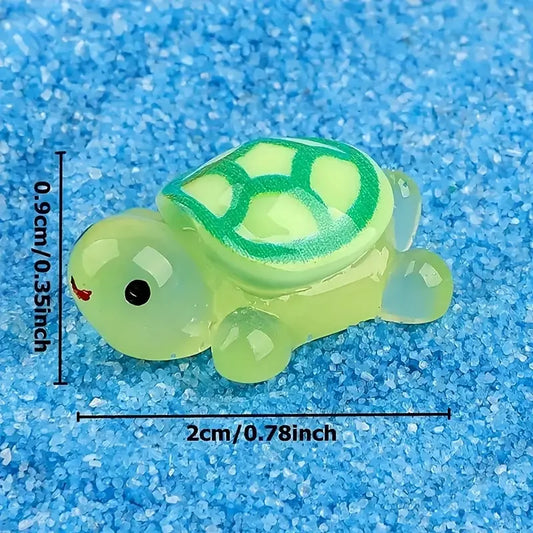 50pcs Glow-in-the-Dark 3D Turtle Toys - Assorted Colors, Fun DIY Craft Supplies for Party Favors, Gifts, and Creative Play, Creative Play Toys | Playful Design | Colorful Plastic, Resin Animals