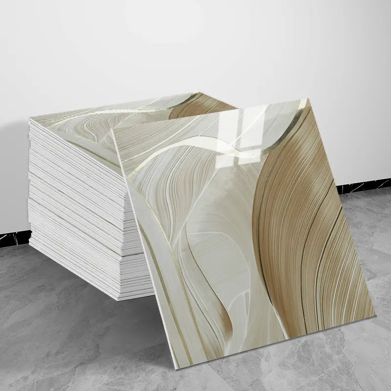 10/20/30 Sheets Thickened Marble Look Self-Adhesive Tile Stickers, Waterproof Anti-Mildew, Easy Peel & Stick Decorative Decal Wall Decal Kitchen Bathroom Wall Decor, Waterproof Wall Decals