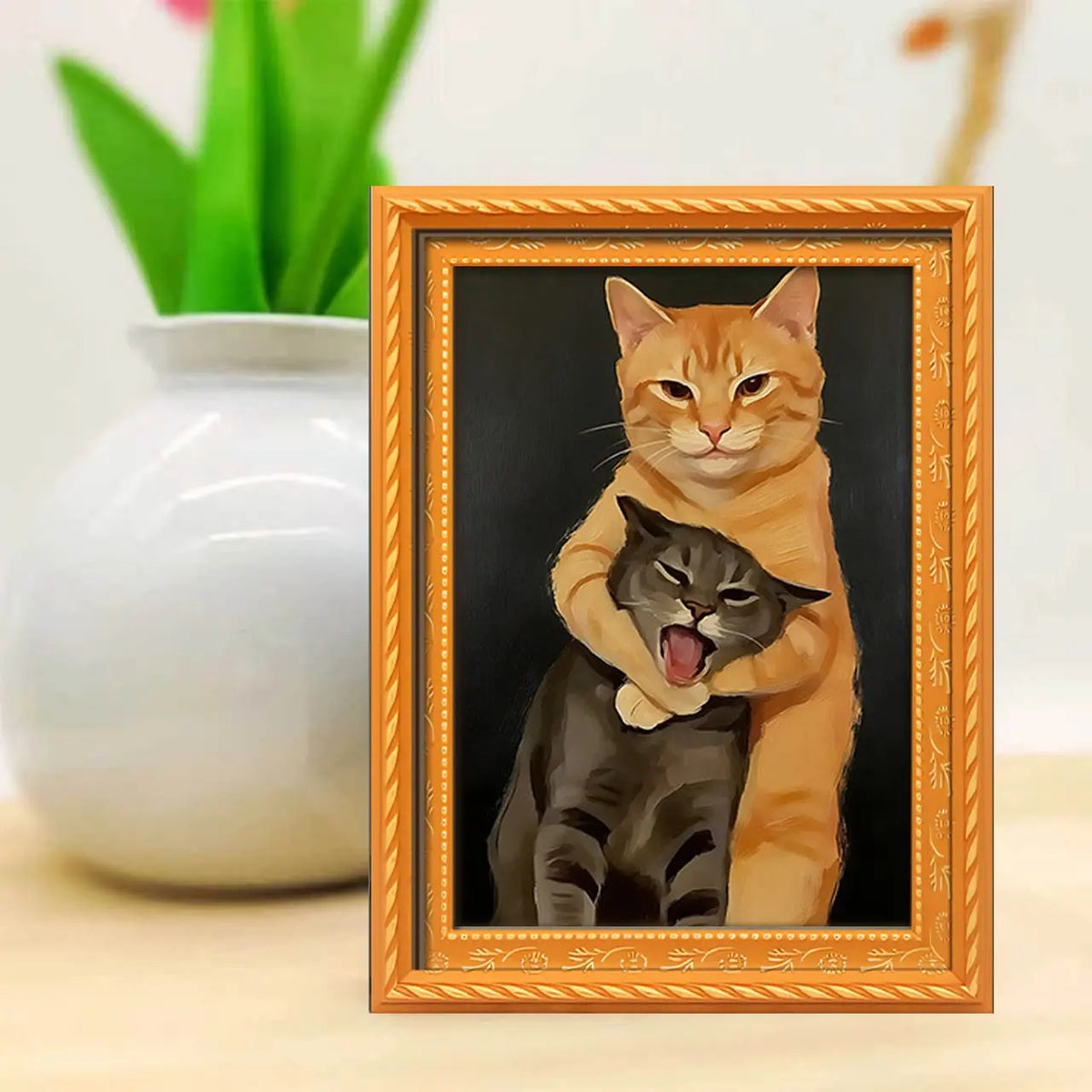 Funny Cat Refrigerator Magnet, Silly Cat Fight Magnetic Sticker, Novelty Kitchen Decor, Gift for Cat Lovers, Creative Kitchen Ornament, Decorative Fridge Magnets