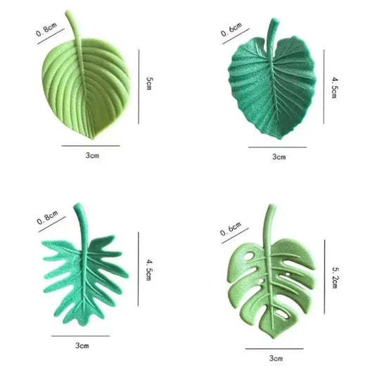 4pcs ABS-Ferrite Turtle Leaves Magnetic Kitchen Message Board with Storage - Eco-Friendly, Non-Toxic, Odorless Home Decor, Festive Gift Idea for Refrigerator-Wall Mounting