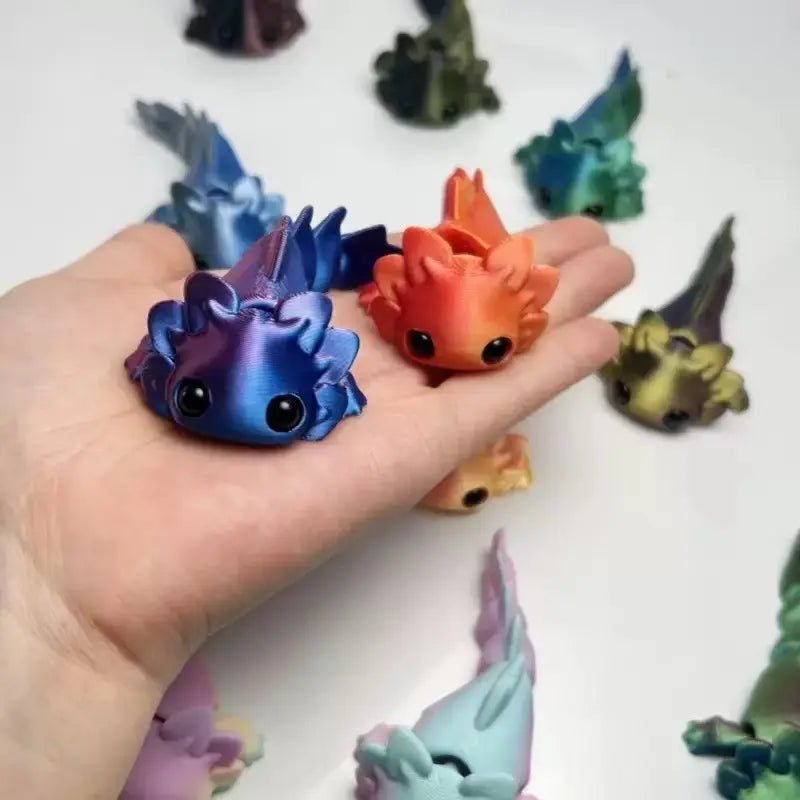 8-Piece Set, 3D Printed Cute Axolotl Models, Mini Figurines, Animal Decorative Figurines, Jointed, Articulated Animal Figurines, Desktop Decor, Garden Aquarium Decoration, Halloween Christmas Gift!