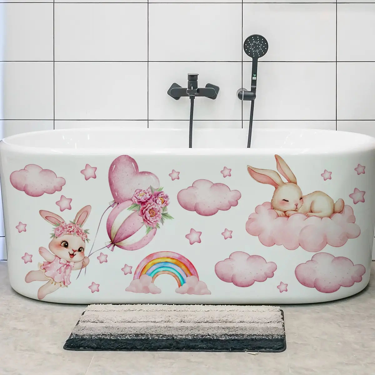 A new style of pink cloud and moon Decorative Wall Sticker for bedroom, living room, and bathroom background walls. Wall sticker for beautifying and decorating home. Stickers Decor Model M20136 Cloud shaped design Wall Decal Decoration