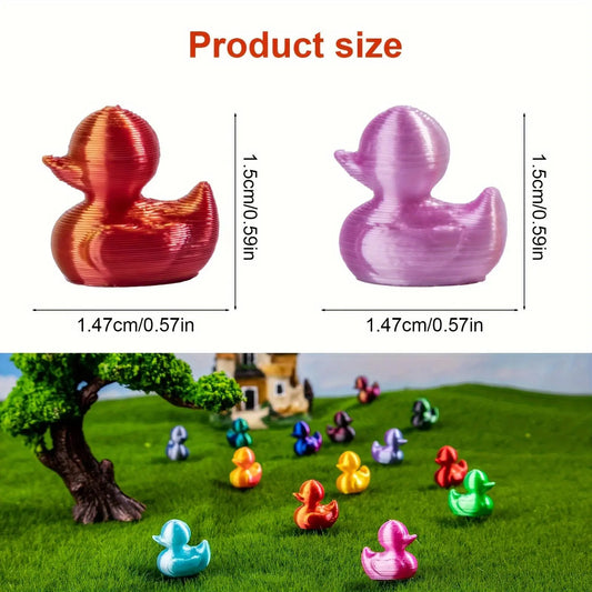 50pcs Mini Duckling Statues, Random Color Mini Pendants, Cute Animal Design, 3d Printed Style, Decorative Figurines, Animal Decorations, Gifts for Home Decoration Or Surprise Hiding, and Home Ornaments, Interior Decoration Accessories, Figurine