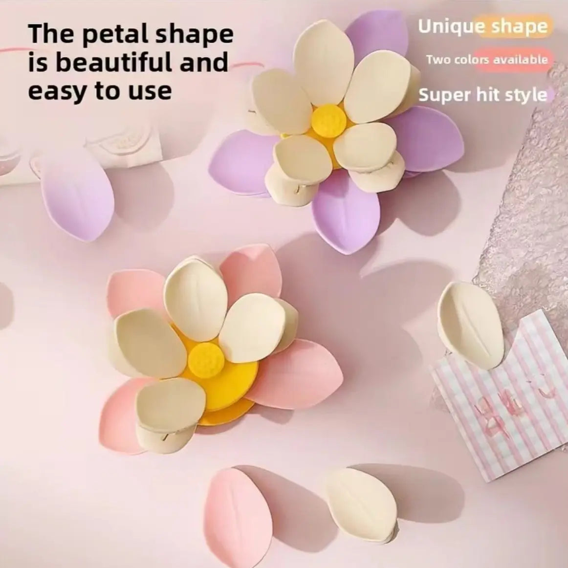 3D Lotus Magnetic Seal Clips Set of 10, Dual Layer Petal Design, Strong Magnetic Hold, Kitchen Moisture Proof, Snack Bag Sealer, File Folder, Refrigerator Magnet, Magnet Clips For Fridge