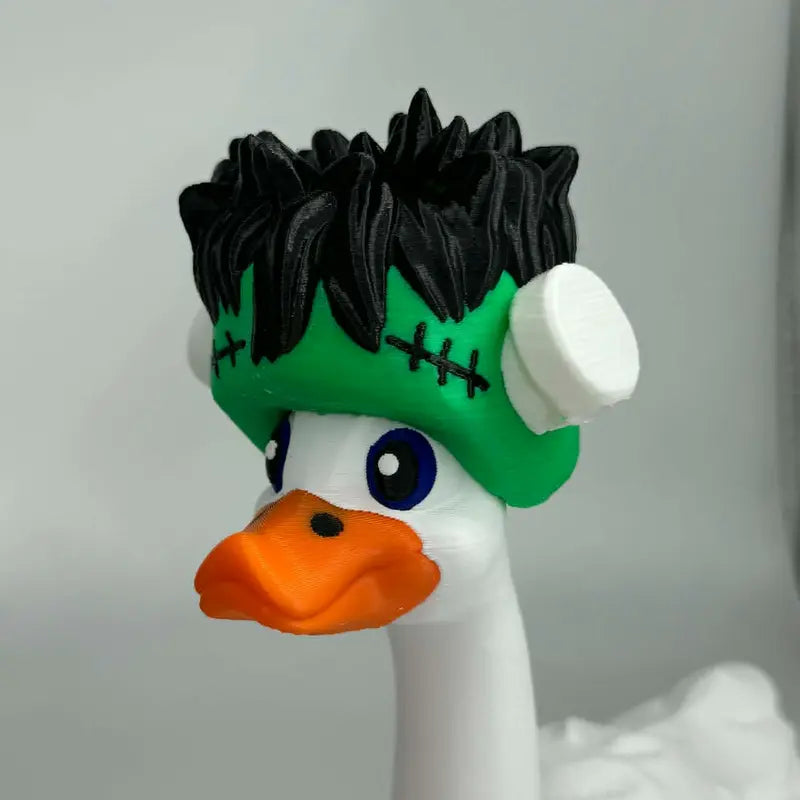 8-Inch 3D Printed Goose Figurine with Interchangeable Outfits, Shoes & Boots