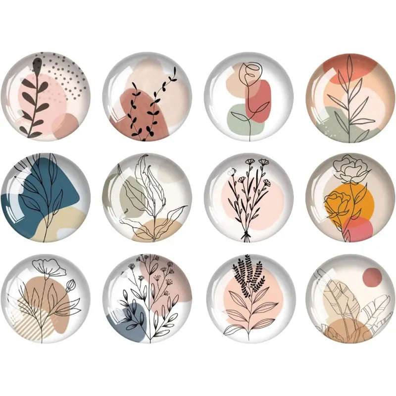 12Pcs Marine Animal Strong Glass Refrigerator Magnets - Funny Cute Small Fridge Magnets with Gift Box for Kitchen Whiteboard Door Decor