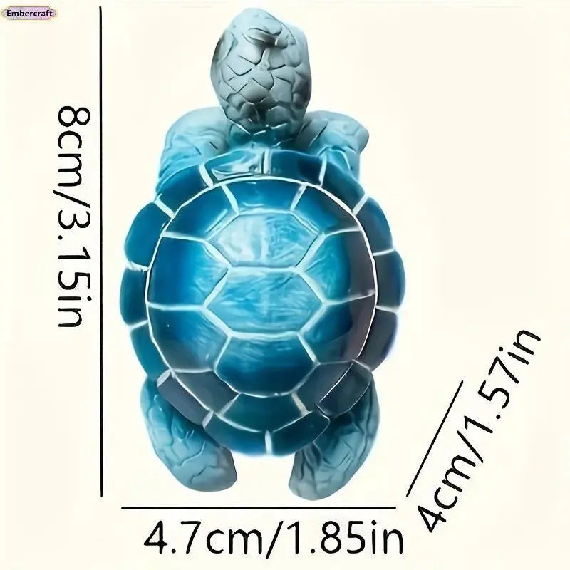 Cute Resin Turtle Decor Figurine - Waterproof PVC Coastal Beach Fashion Accessory, Decorative Sculptures for Everyday Outdoor Entryway Plants, Baroque-Style Home & Garden Accent Resistant to Sun, Rain, Humidity