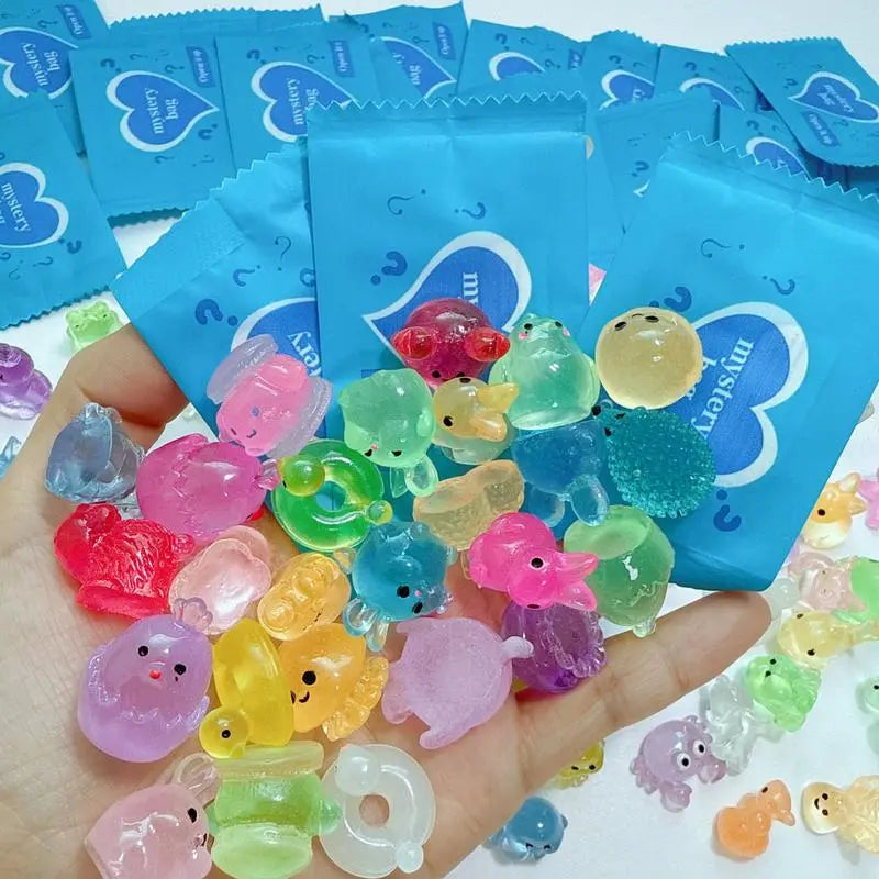 40Pcs Unisex Glow In The Dark Animal Shape Fairy Resin Mini Models - Safe Adult Collectible Figurines, Dollhouse Decor, DIY Crafts Supplies, Gift-Ready Party Favors (Assorted Designs)