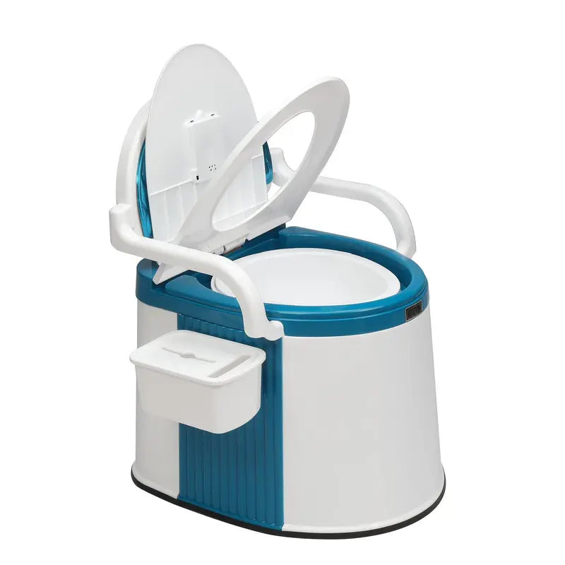 Outdoor toilet with toilet paper holder/anti-slip strip/leather cushion Suitable for outdoor RV bathrooms. Summervibes
