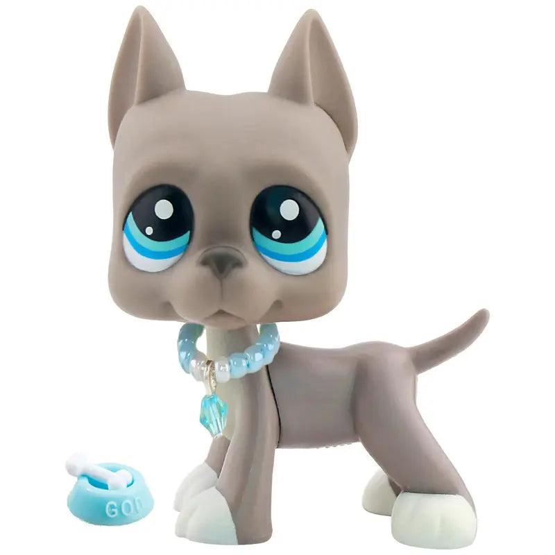 Miniature Great Dane Statues,Pet Figure Cat With Cute Accessories,Best Birthday, Christmas Gift for LPS Fans