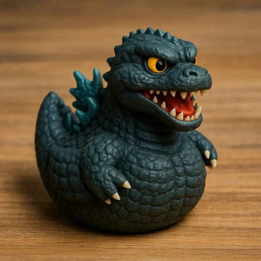 Godzilla Rubber Duck Resin Ornament, Home Living Room Decor, Home Decor Statue, Decorative Figurines, Unique Godzilla Theme Decoration, Perfect for Interior Design, Aesthetic Appeal