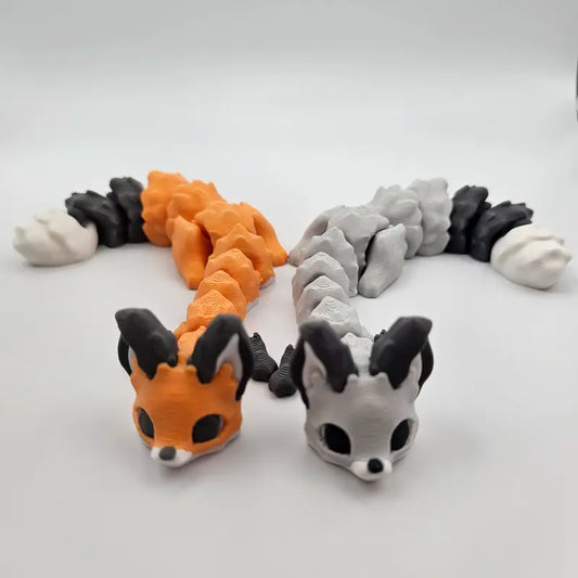 Yuna Fox | 3D Printed Articulating Figurine Great Gift and Desk Figure
