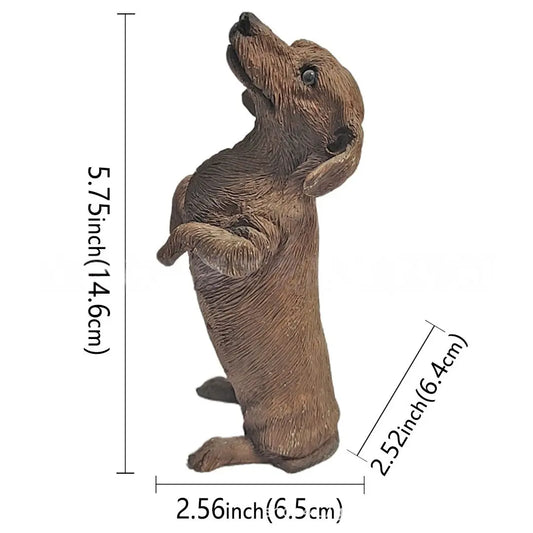 Dog Figurine Resin Material Home Decor Ornament, Decorations and Ornaments, Decorative Figurines, Home Decor Accessory, Adorable Art Figurine Pet Statue for Living Room Decoration, Unique Gift Idea for Dog Lovers