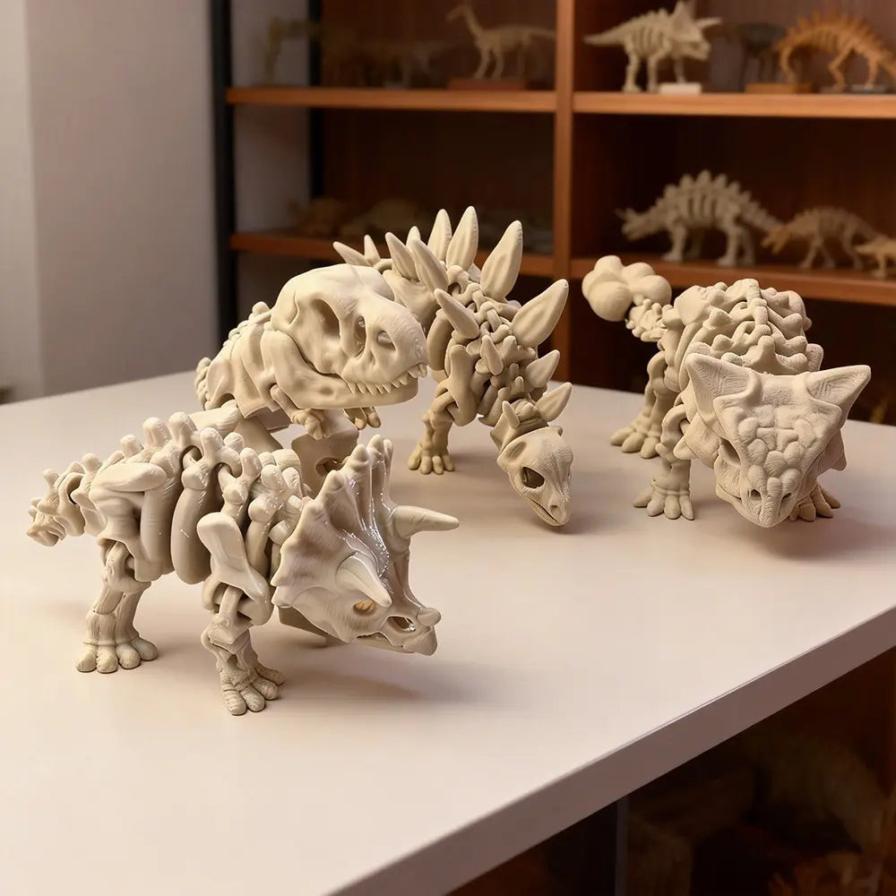 Jurassic Dinosaur Skeleton Model, Dinosaur Bone Statue for Paleontology Lovers, Home and Office Desktop or Shelf Décor, Dinosaur Decorations, Animal Statue, Collectible Figurine, Figurines Collectibles, Home Decor, Figurines Decor