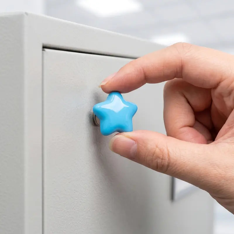 Star Shaped Refrigerator Magnet, 10pcs Mini Cute Fridge Magnet for Home Decor, Photo Message Note Holder, Kitchen Accessories-MM1