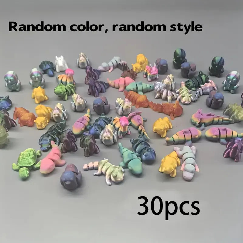 3D Printed Mini Animal Kingdom Ornaments - 30/60/140pc, 60pc Scene Mix, Unique Classic Designs, Lightweight Exquisite Craftsmanship, Halloween Decorations, Festive Accents, 3D Decor for Rooms & Gardens