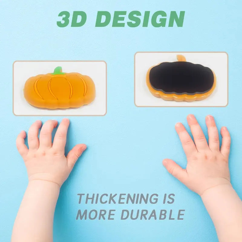 3D Fruit Magnetic Refrigerator Magnets - Large Durable Magnetic Early Education Learning Toys for 1-3 Years Old Toddlers, Sports & Outdoor Accessories Protective Gear Gifting Option, With Magnets