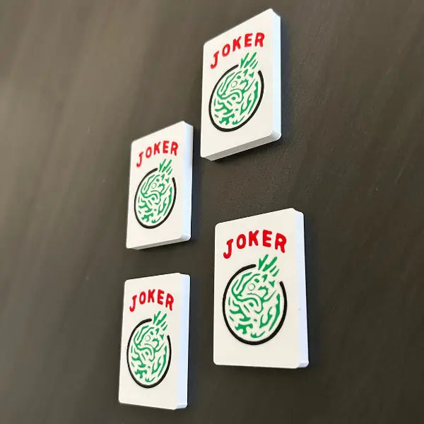 Mahjong/Mah Jongg Fridge Magnet, Whiteboard Magnet, Mahjong Gift- Game Night Decor Mahjong Jokers (4 Piece Set)