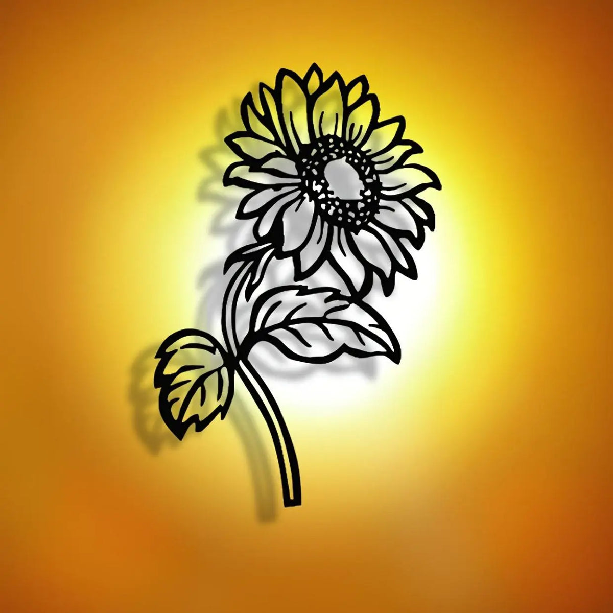 Sunflower Design Wall Art, 1 Count Exquisite Metal Wall Decor, Wall Decorations, Decoration Items, Wall Hanging Ornament for Home Living Room Bedroom Farmhouse, Stickers