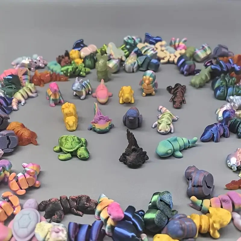 3D Printed Mini Animal Kingdom Ornaments - 30/60/140pc, 60pc Scene Mix, Unique Classic Designs, Lightweight Exquisite Craftsmanship, Halloween Decorations, Festive Accents, 3D Decor for Rooms & Gardens