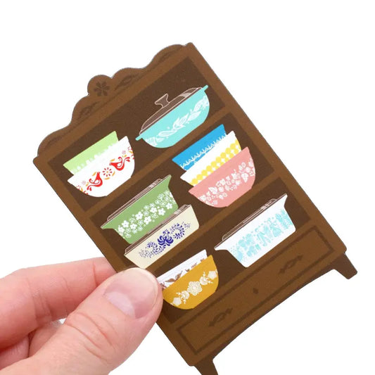 Retro Kitchen Hutch Refrigerator Magnet Vinyl Waterproof Home Decor Decoration for Kitchen Decor