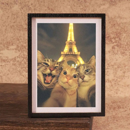 1PC Cute Cat Refrigerator Magnet, Fun Animal Fridge Magnet, Photo Magnets, Home Decor & Festive Decoration, Perfect Choice for Cat Lovers, Decorative, Refrigerator Decorating Magnet