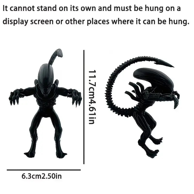 Alien Xenomorph Figure Monitor Top Decoration, Decorative Statues, Creative Desk Ornament for Gaming Room, Office Desktop PVC Collectible