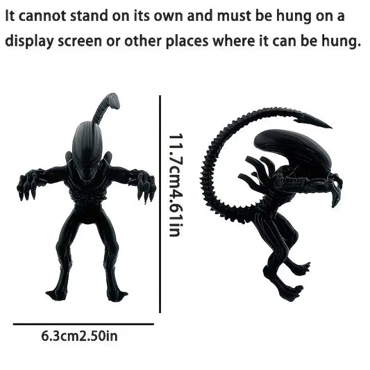 Alien Xenomorph Figure Monitor Top Decoration, Decorative Statues, Creative Desk Ornament for Gaming Room, Office Desktop PVC Collectible