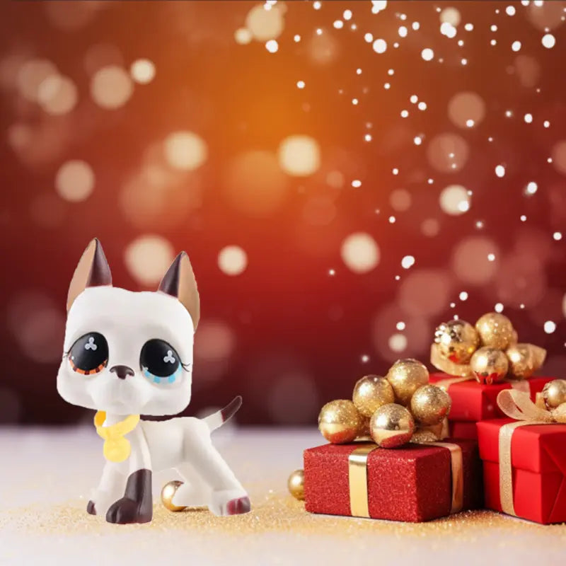 Miniature Great Dane Statues,Pet Figure Cat With Cute Accessories,Best Birthday, Christmas Gift for LPS Fans