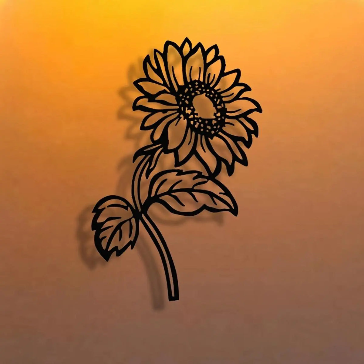 Sunflower Design Wall Art, 1 Count Exquisite Metal Wall Decor, Wall Decorations, Decoration Items, Wall Hanging Ornament for Home Living Room Bedroom Farmhouse, Stickers
