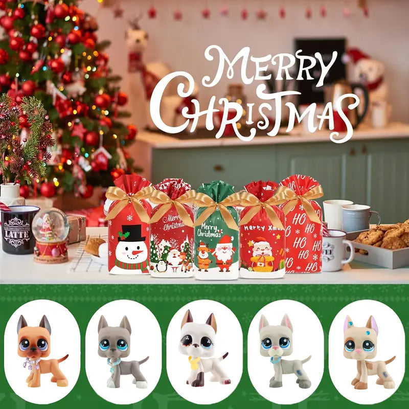 Miniature Great Dane Statues,Pet Figure Cat With Cute Accessories,Best Birthday, Christmas Gift for LPS Fans