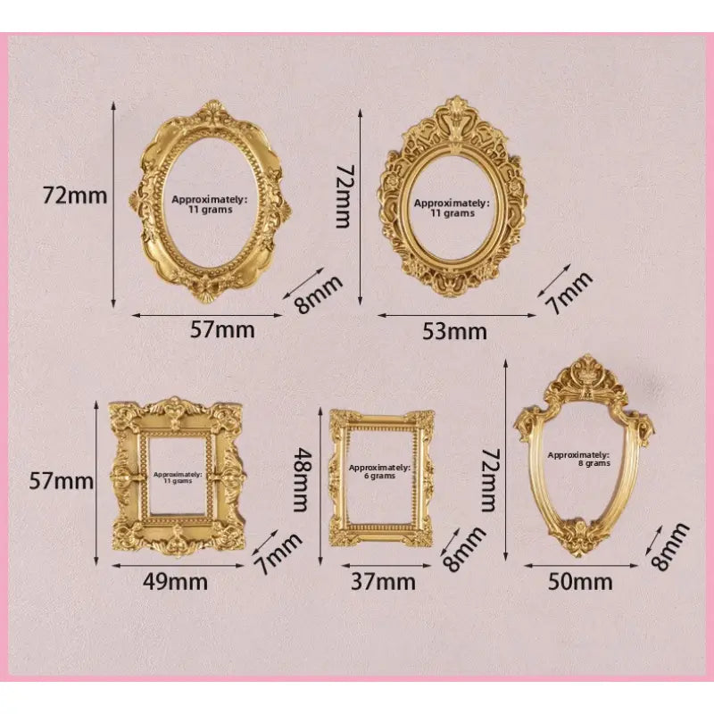 Mini Resin Small Photo Frame DIY Cream Glue Photo Magnets for Refrigerator Decoration Accessories Imitation Photo Frame Shooting Props