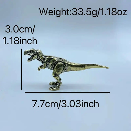 Brass Tyrannosaurus Rex Dinosaur Design Statue, Copper Collectible Figurine, Creative Home Office Decor, Multifunctional Indoor Outdoor Decoration, Statues for Home Decor, Decorative Figurines