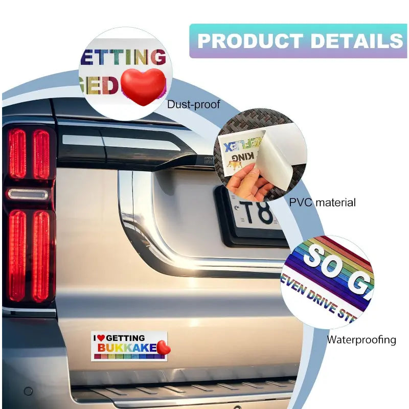 10Pcs Pride Theme Waterproof Vinyl Rectangle Magnetic Fridge Magnets - 3.3 inches x 8.1 inches UV-Resistant PVC Decor, Fits Fridges Lockers Toolboxes, Home Supplies Prank Gift for Office Whiteboard