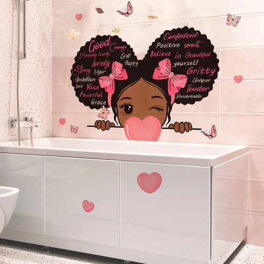 Creative Princess Pattern Wall Sticker, 4 Counts/set Self Adhesive Wall Decal, Decorative Sticker for Home Bathroom Living Room Bedroom, Ornaments